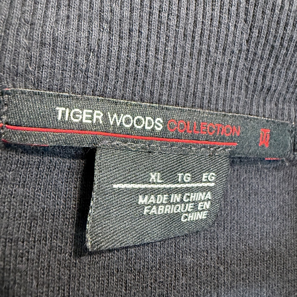 Tiger Woods Collection Quarter Zip Sweater Mens XL Gray Knit Mock Golf - Picture 12 of 13